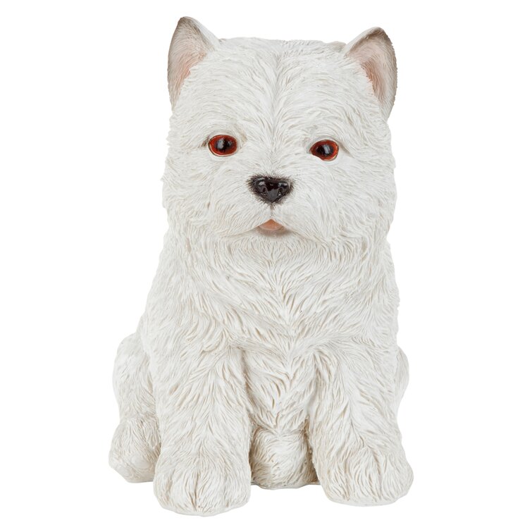 maltese puppy statue